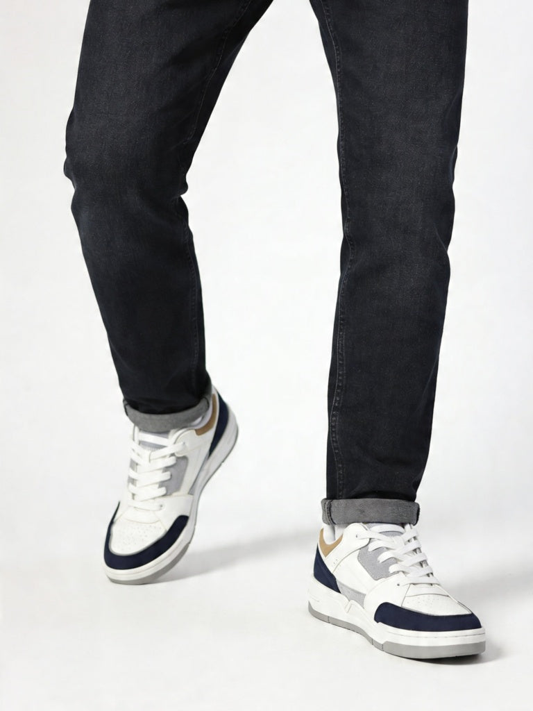SOLEPLAY Navy Perforated Lace-Up Sneakers