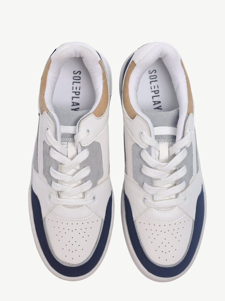 SOLEPLAY Navy Perforated Lace-Up Sneakers