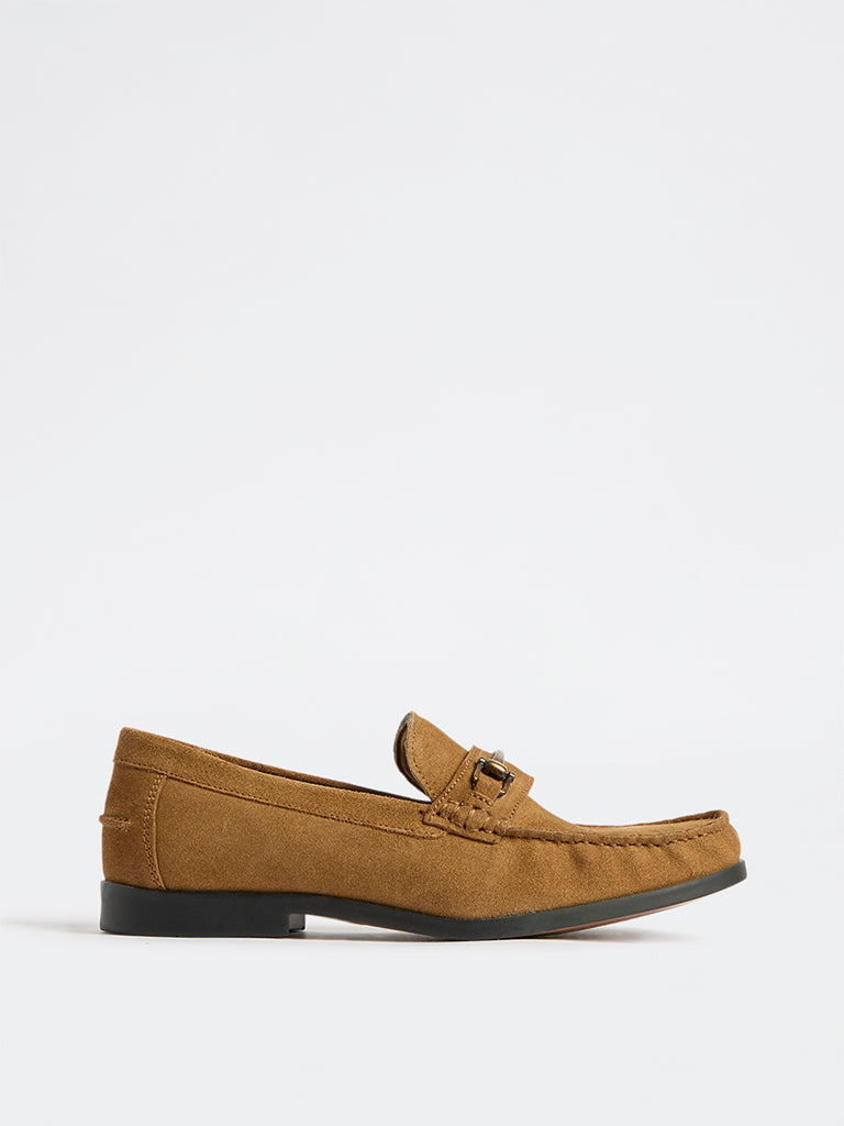 SOLEPLAY Brown Horsebit Suede Loafers