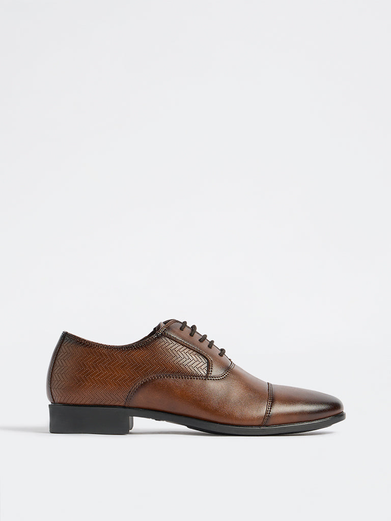 SOLEPLAY Dark Tan Oxford Shoes