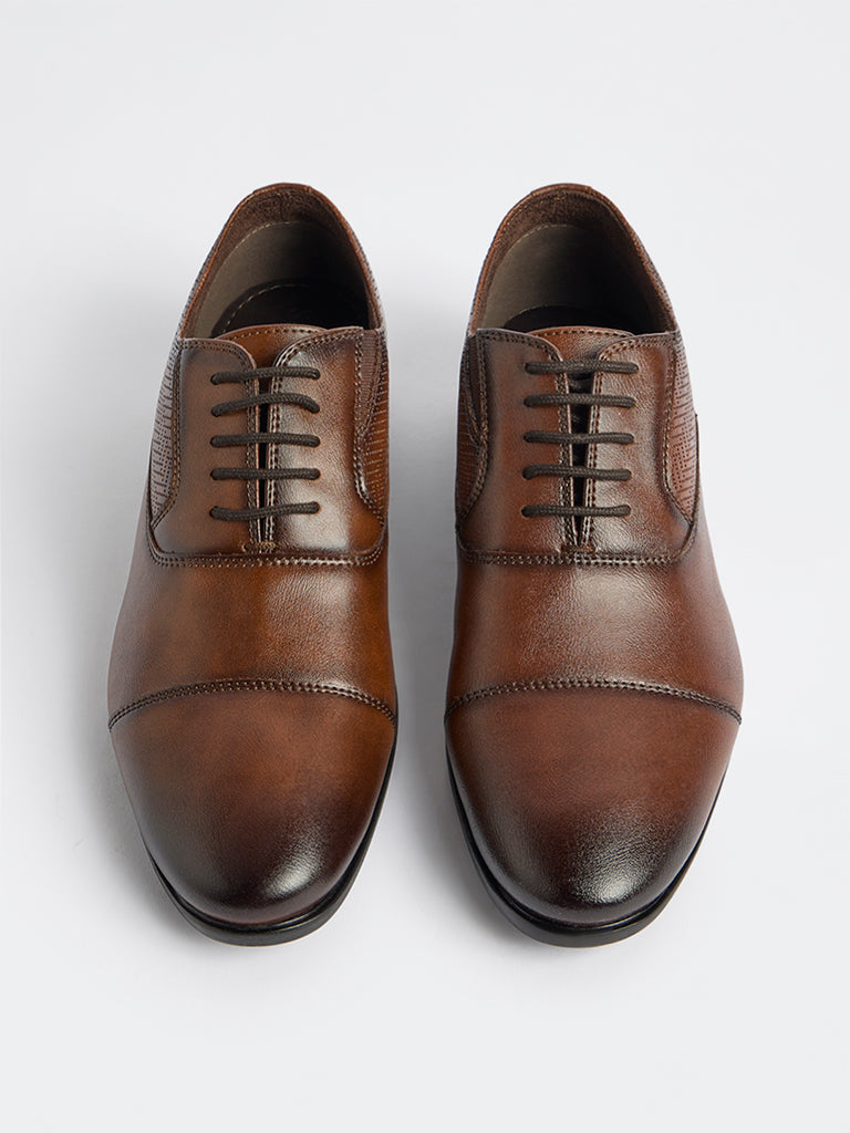 SOLEPLAY Dark Tan Oxford Shoes