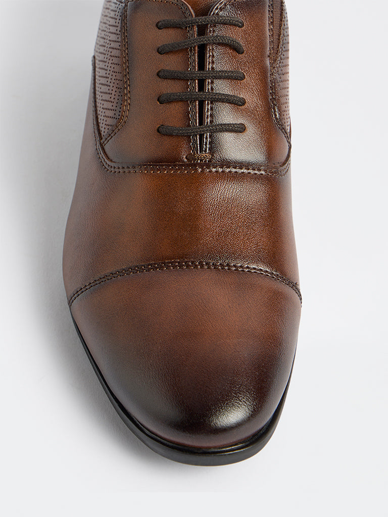 SOLEPLAY Dark Tan Oxford Shoes
