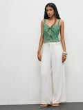 Bombay Paisley Green Crochet Knitted Top