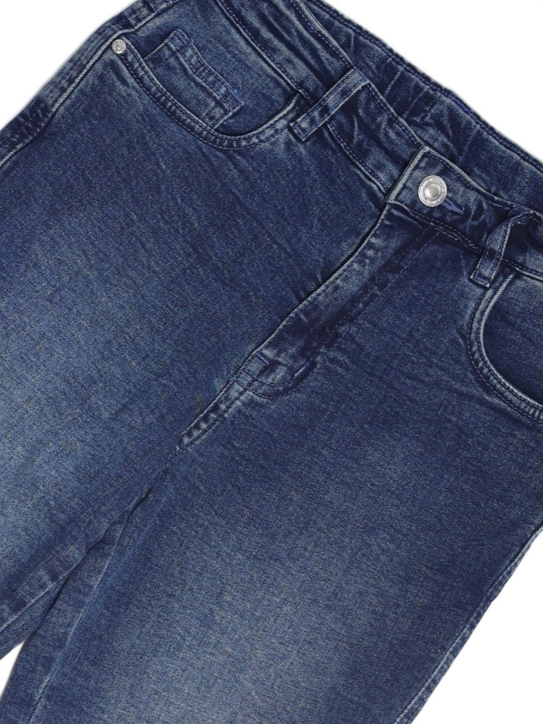 Girls Blue Stretch Flare-Fit Jeans
