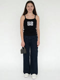 Girls Blue Cargo Pocket Jeans