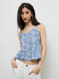 Bombay Paisley Blue Printed Cotton Top