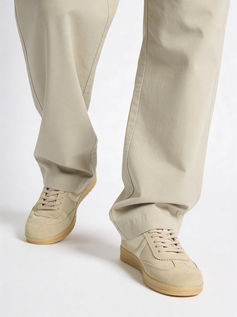 SOLEPLAY Taupe Suede Lace-Up Sneakers
