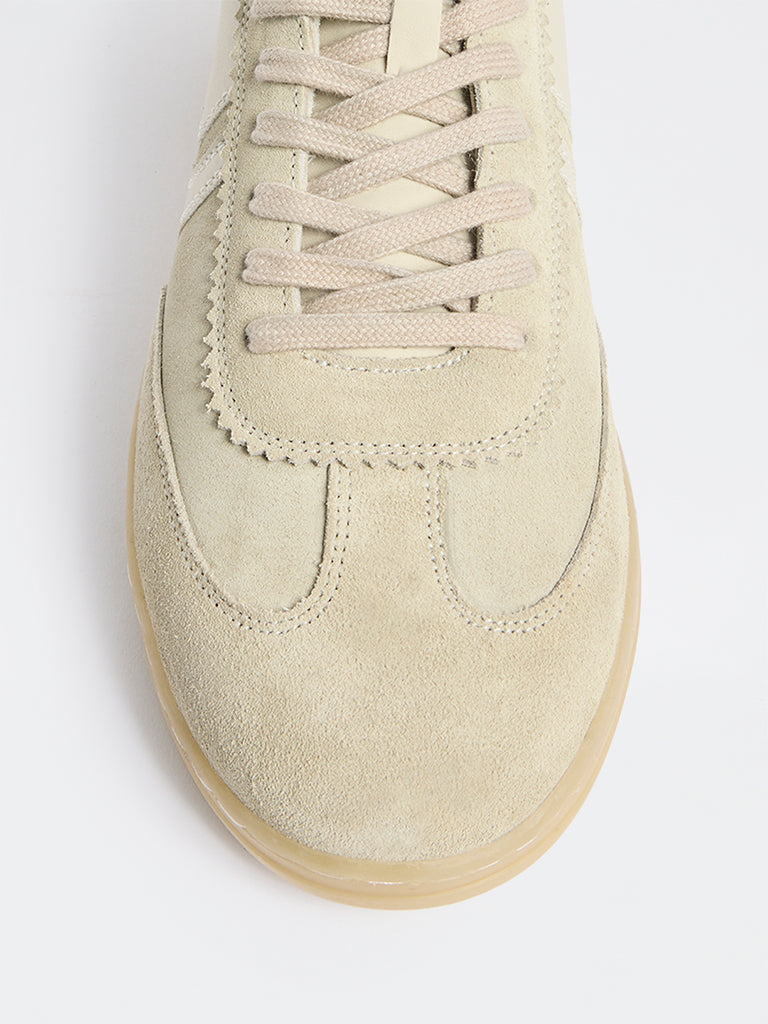 SOLEPLAY Taupe Suede Lace-Up Sneakers