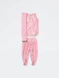 Utsa Kids Girls Pink Embroidered Top Dhoti Pants and Dupatta Set - (2-8 yrs)