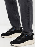 SOLEPLAY Black Knit-Textured Sneakers