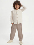 HOP Kids Boys Off-White Textured Shirt