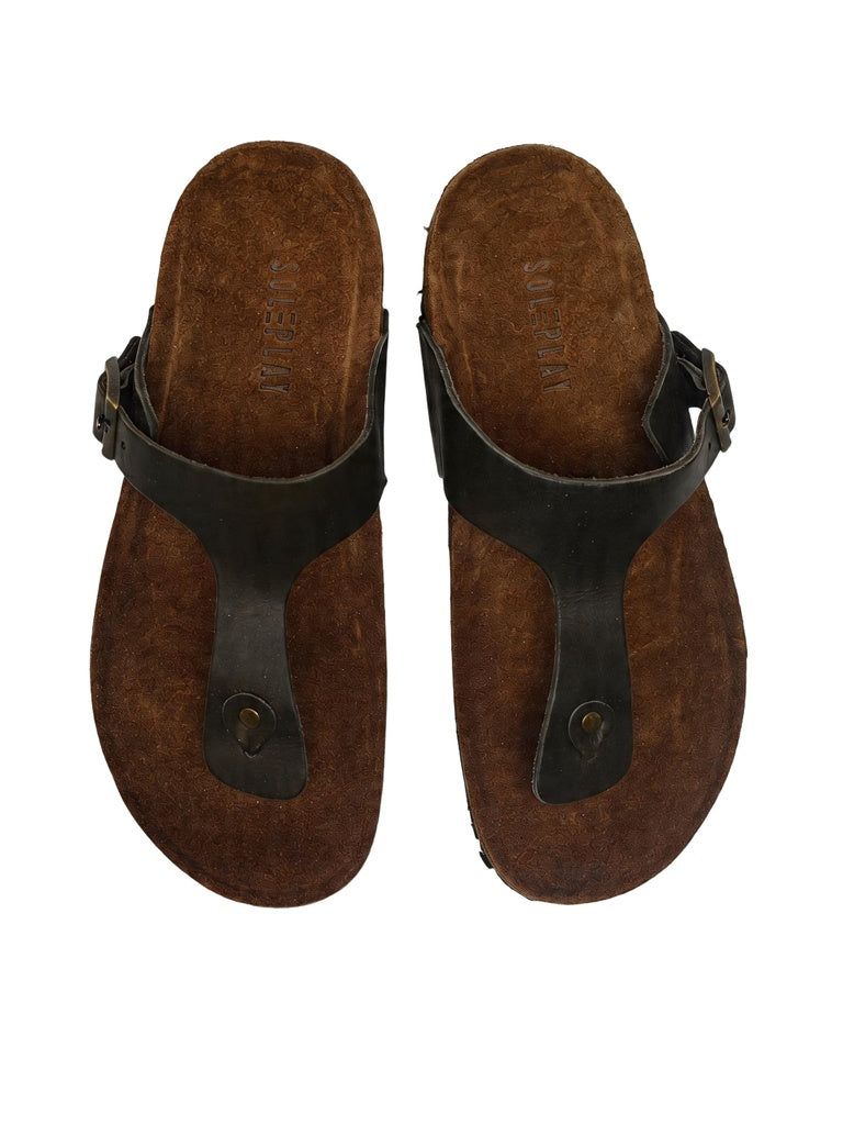 SOLEPLAY Olive Buckle-Detailed Thong Strap Sandals