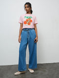 LOV Blue Solid High-Rise Jeans with Belt