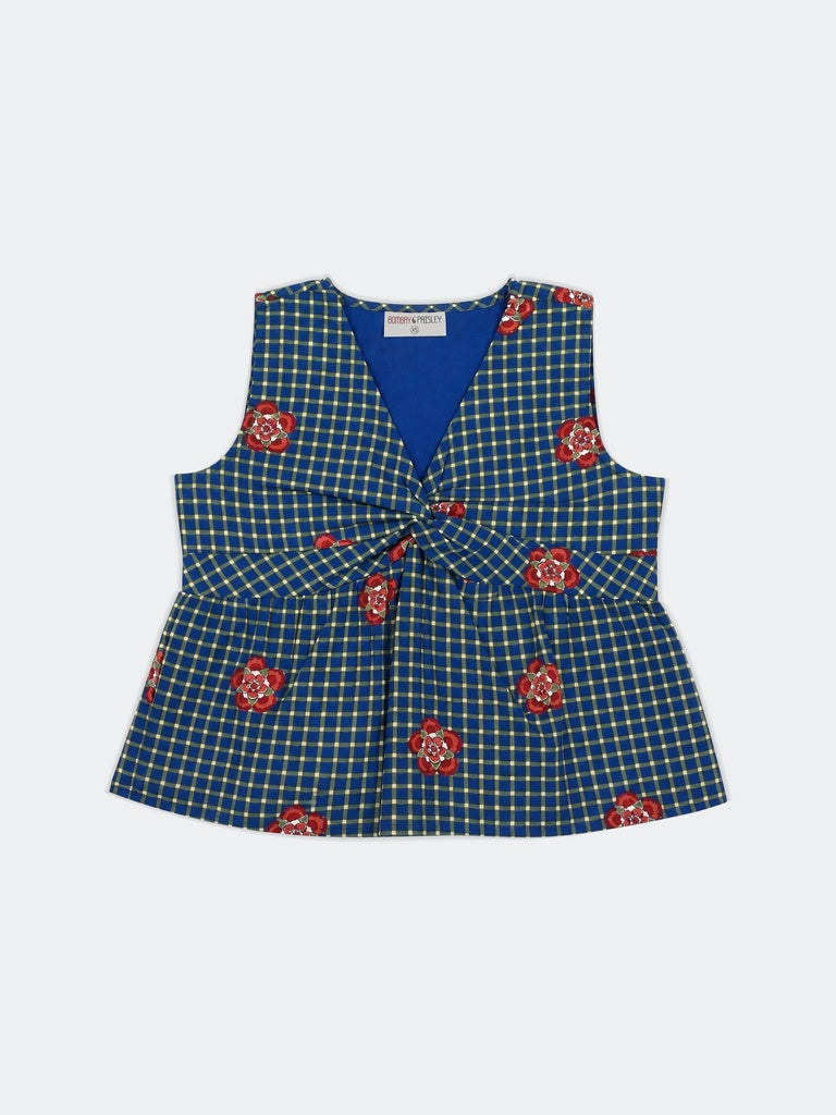 Bombay Paisley Blue Printed Cotton Top