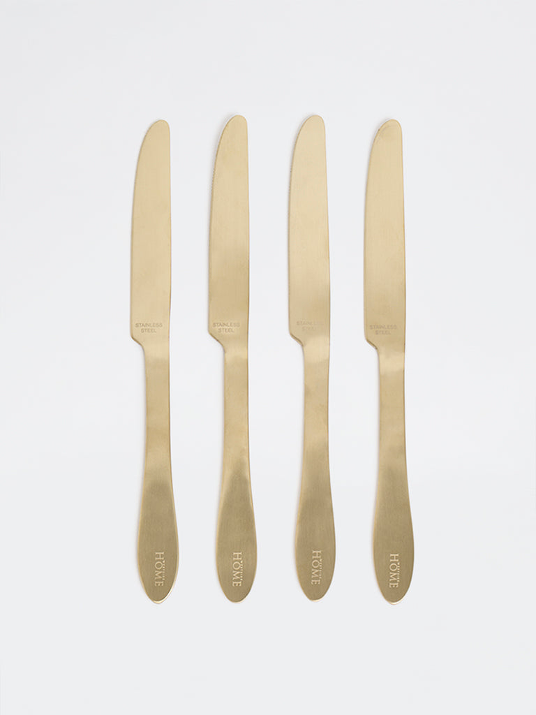 Westside Home Gold Matte Table Knife (Set of 4)