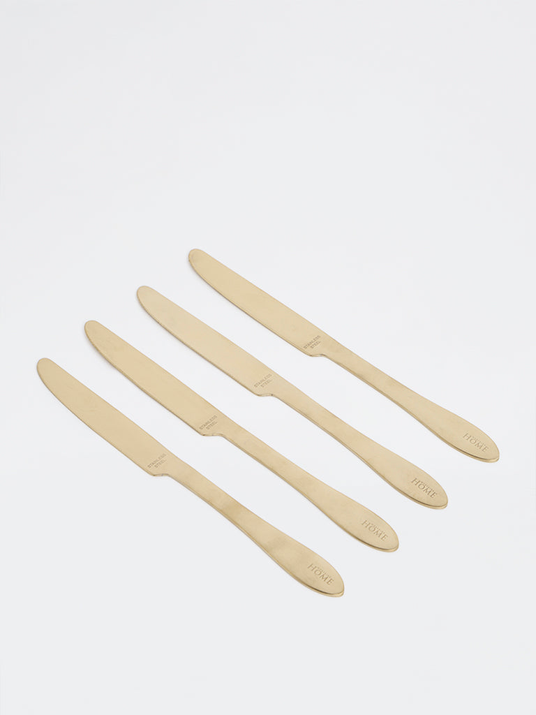 Westside Home Gold Matte Table Knife (Set of 4)