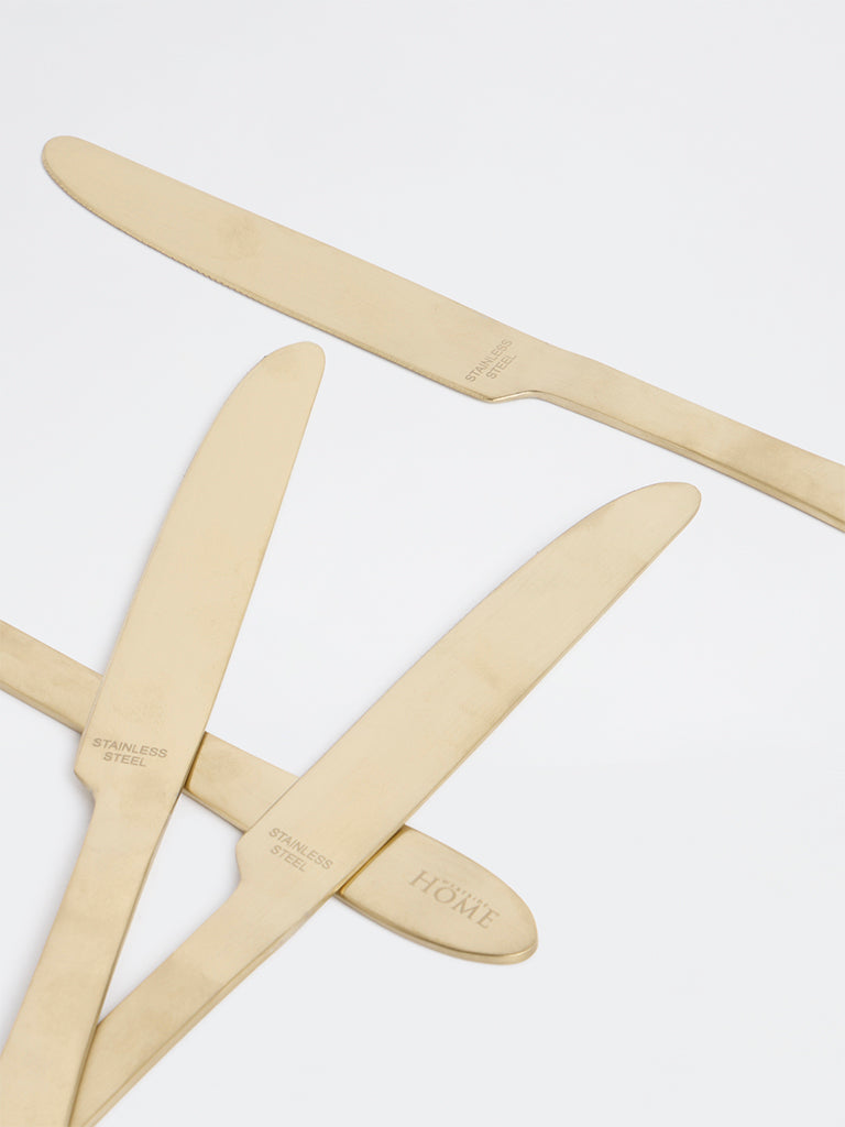 Westside Home Gold Matte Table Knife (Set of 4)
