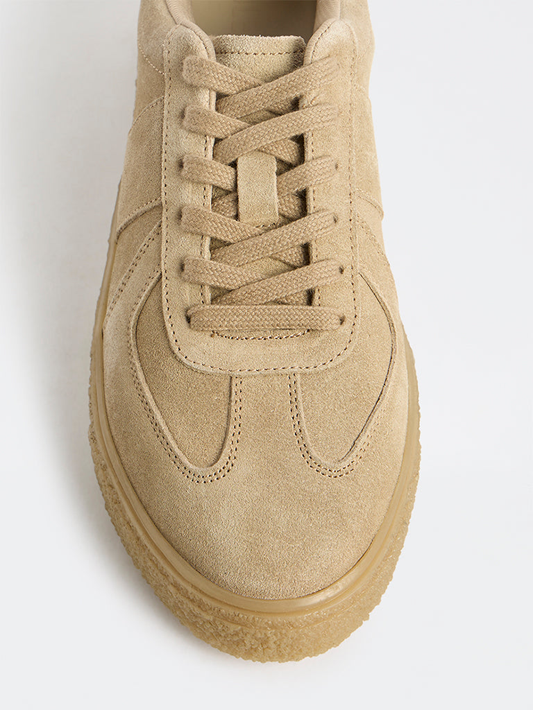 SOLEPLAY Brown Suede Lace-Up Sneakers