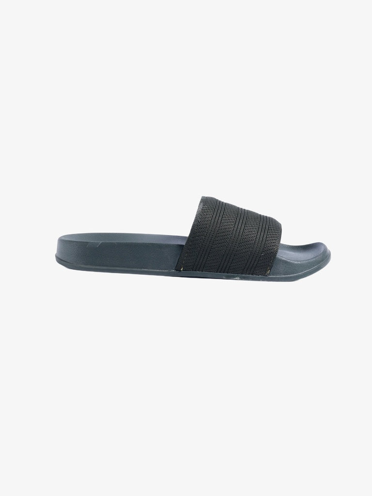 SOLEPLAY Olive Knit-Textured Pool Slides