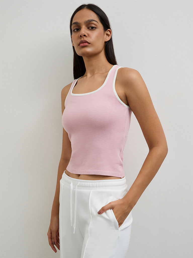 Nuoflexx Light Pink Knit Top