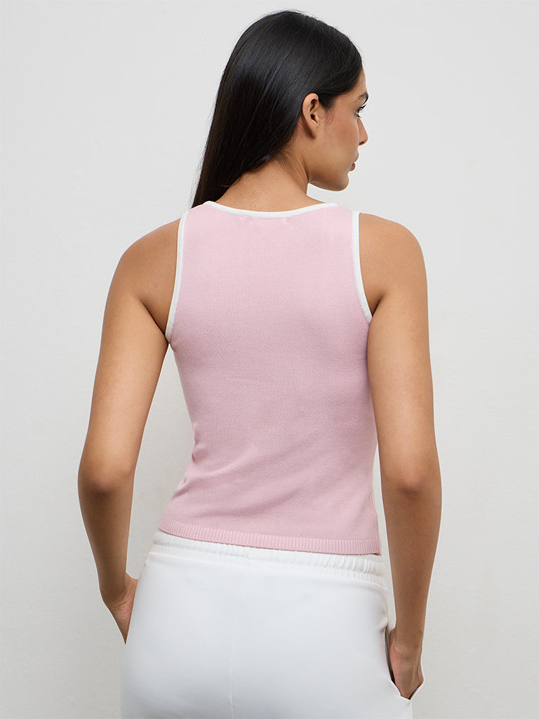 Nuoflexx Light Pink Knit Top