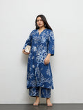Diza Indigo Sealife Pattern A-Line Kurta