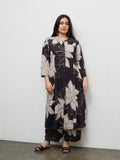 Diza Black Floral Printed Palazzos