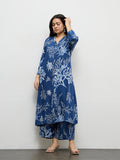 Diza Indigo Sealife Printed Palazzos