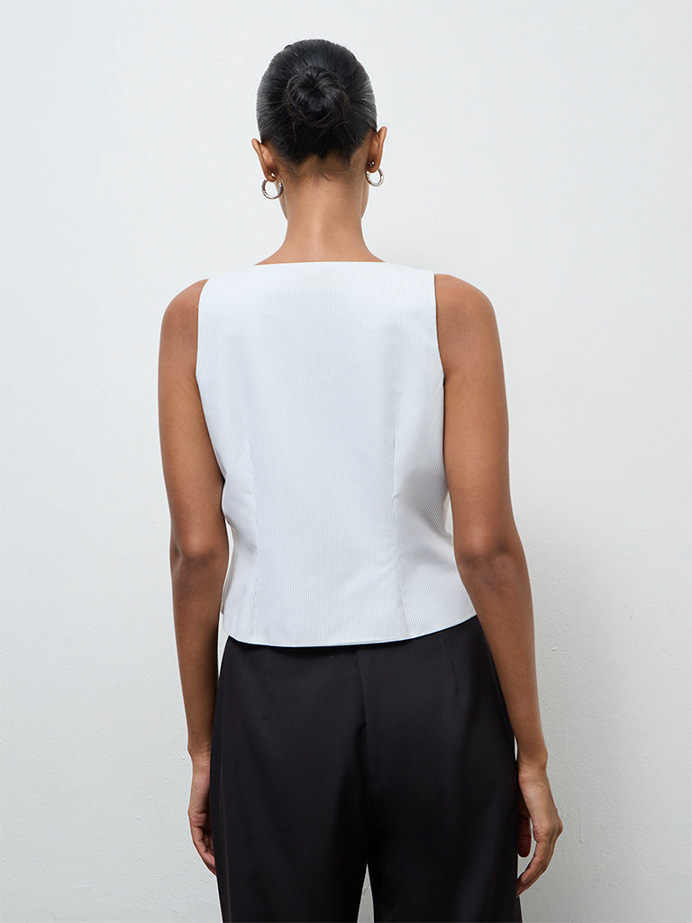 Wardrobe Ivory Bow-Detail Cotton Blouse
