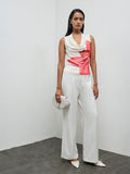 Wardrobe Off-White Floral Print Mesh Top