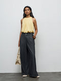 LOV Dark Charcoal Wide-Leg High-Rise Jeans