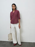 Wardrobe Maroon Dot Printed Shirt