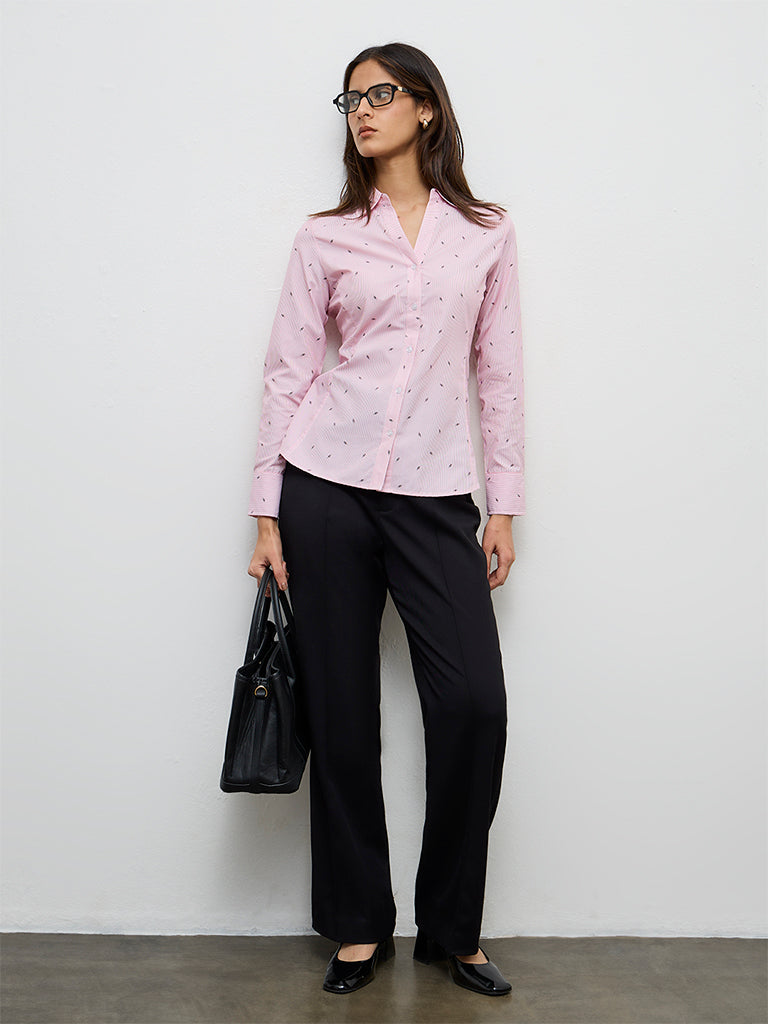 Wardrobe Pink Striped Shirt