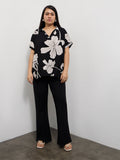 Gia Black High-Rise Flared Trousers