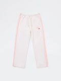HOP Kids Girls Off-White Striped Mid-Rise Track Pants