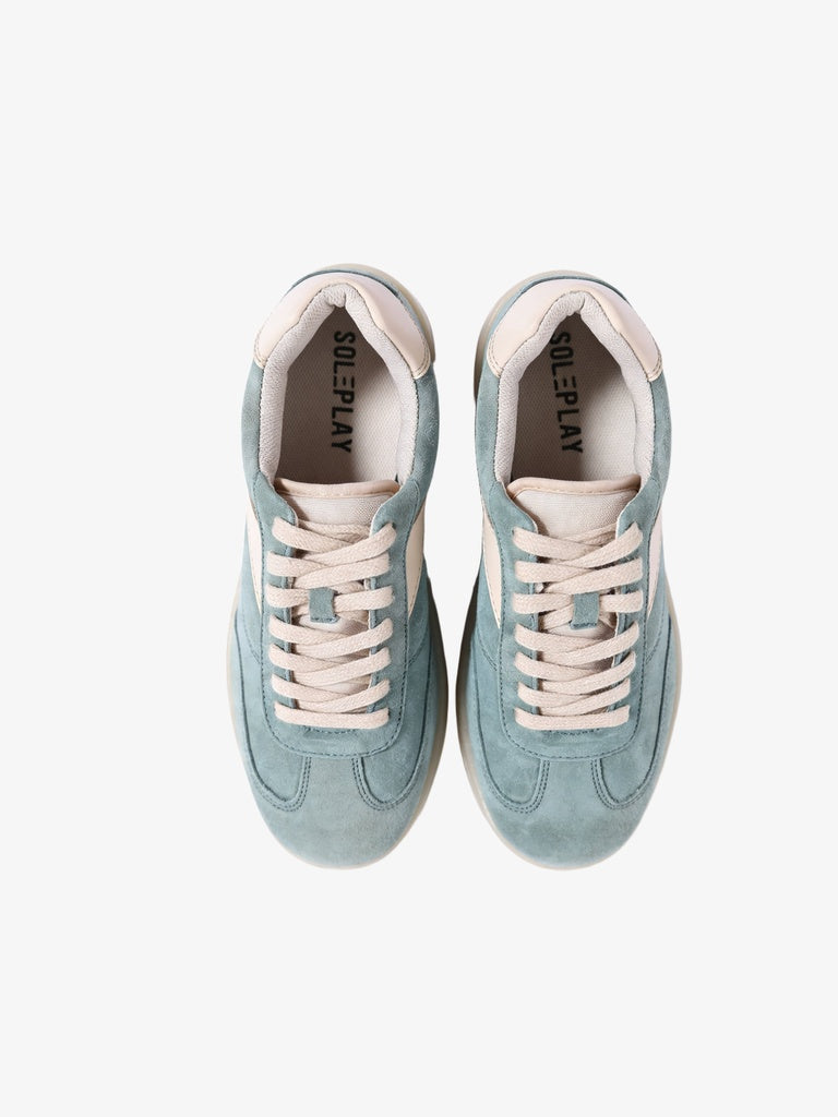 SOLEPLAY Blue Suede Textured Sneakers