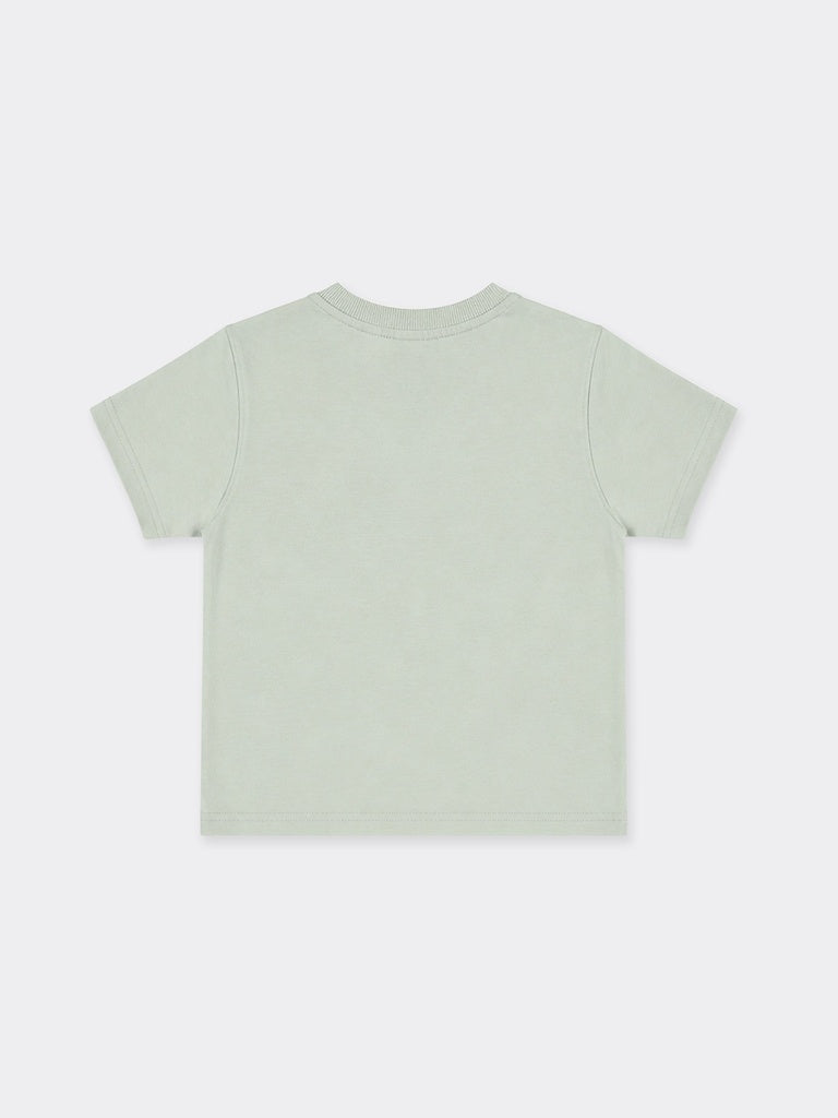 HOP Kids Boys Sage Printed Cotton T-Shirt