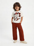 HOP Kids Boys Off-White Printed Cotton T-Shirt
