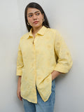 Gia Yellow Floral Embroidered Cotton Shirt