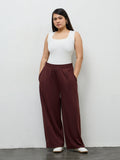 Gia Dark Brown High-Rise Pants