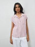 LOV Dusty Pink Striped Cotton Shirt