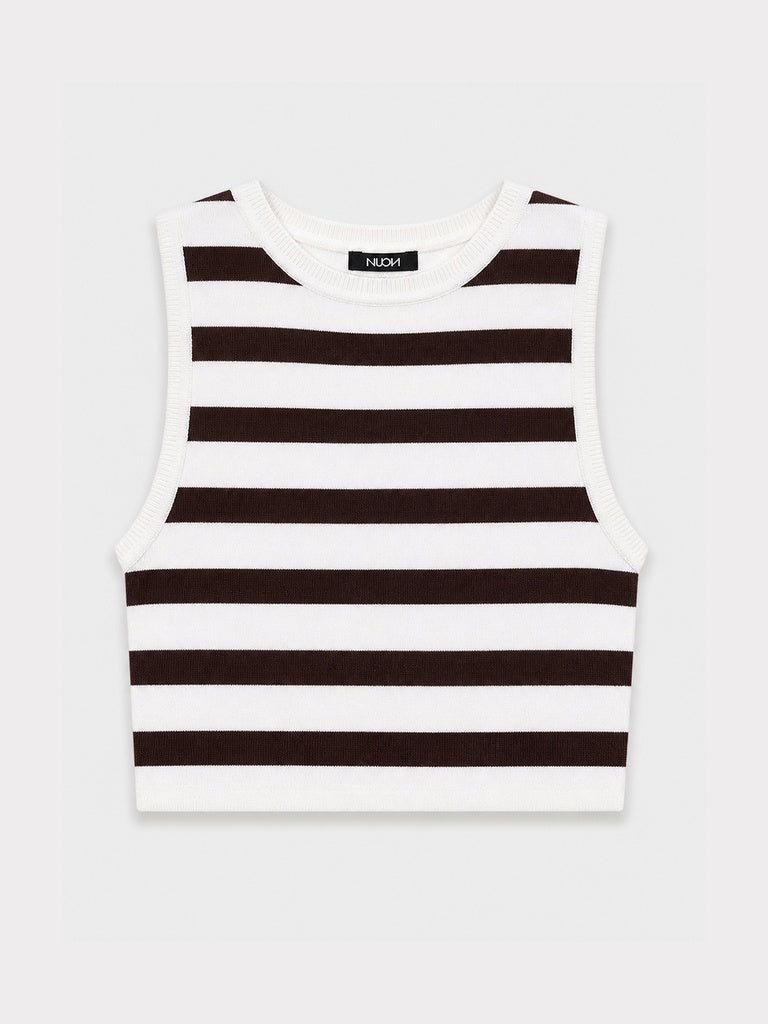 Nuon Off-White Striped Top
