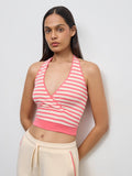 Nuoflexx Pink Striped Cotton-Blend Top
