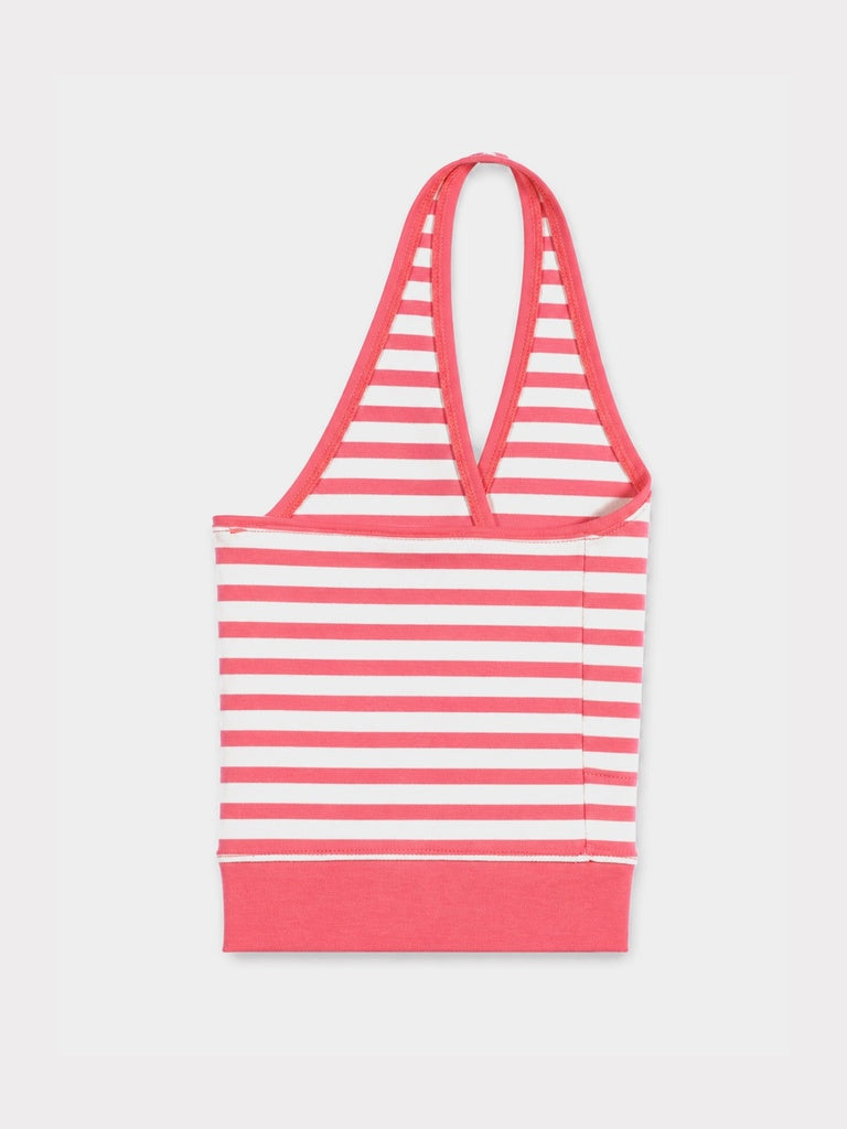 Nuoflexx Pink Striped Cotton-Blend Top