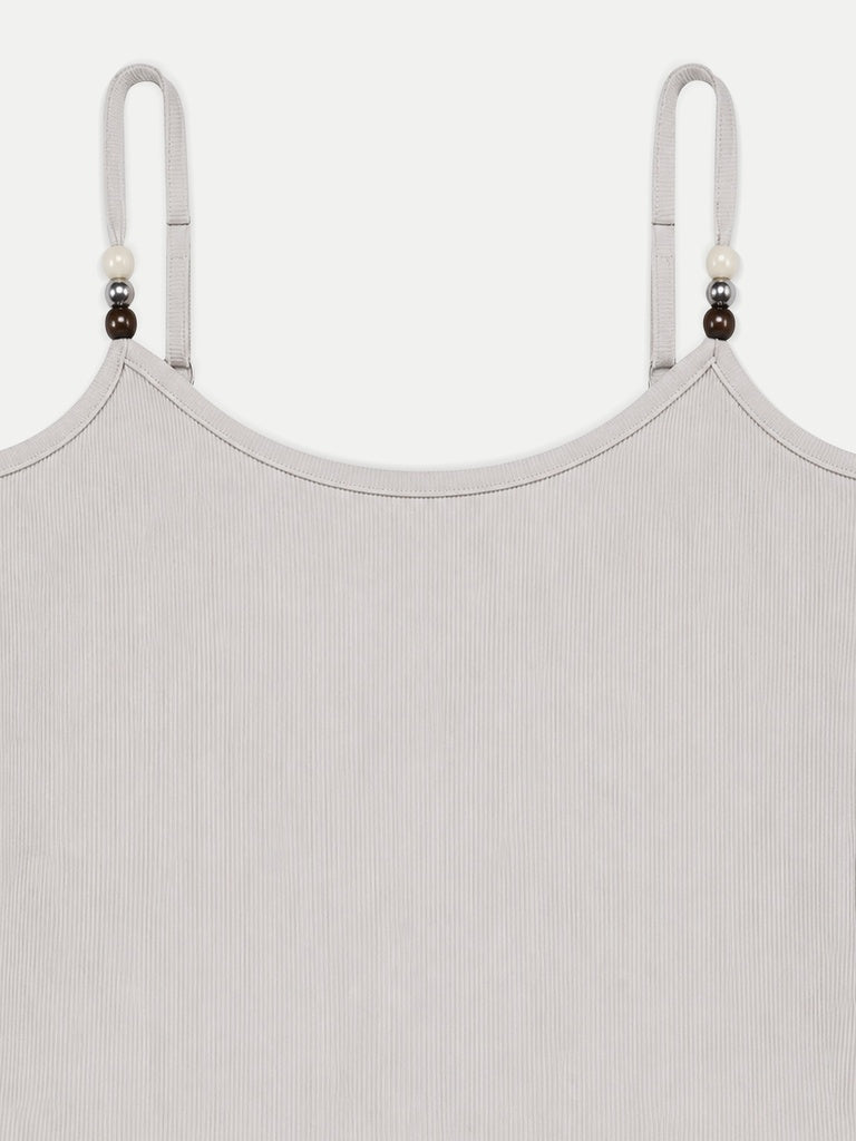 Nuon Cream Ribbed Top