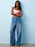Nuon Blue Washed High-Rise Jeans