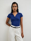 Wardrobe Blue Ribbed Top