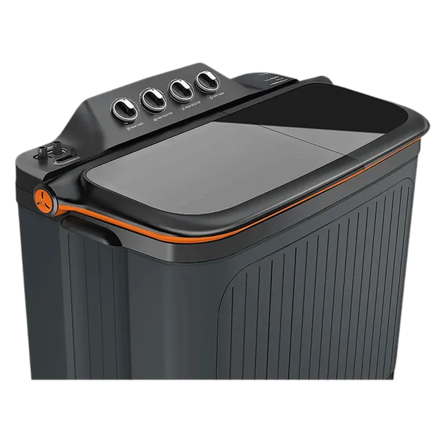 LLOYD 7.5 kg 5 Star Semi Automatic Washing Machine with 3 Wash Programs (GLWMS75CVGEL, Grey)