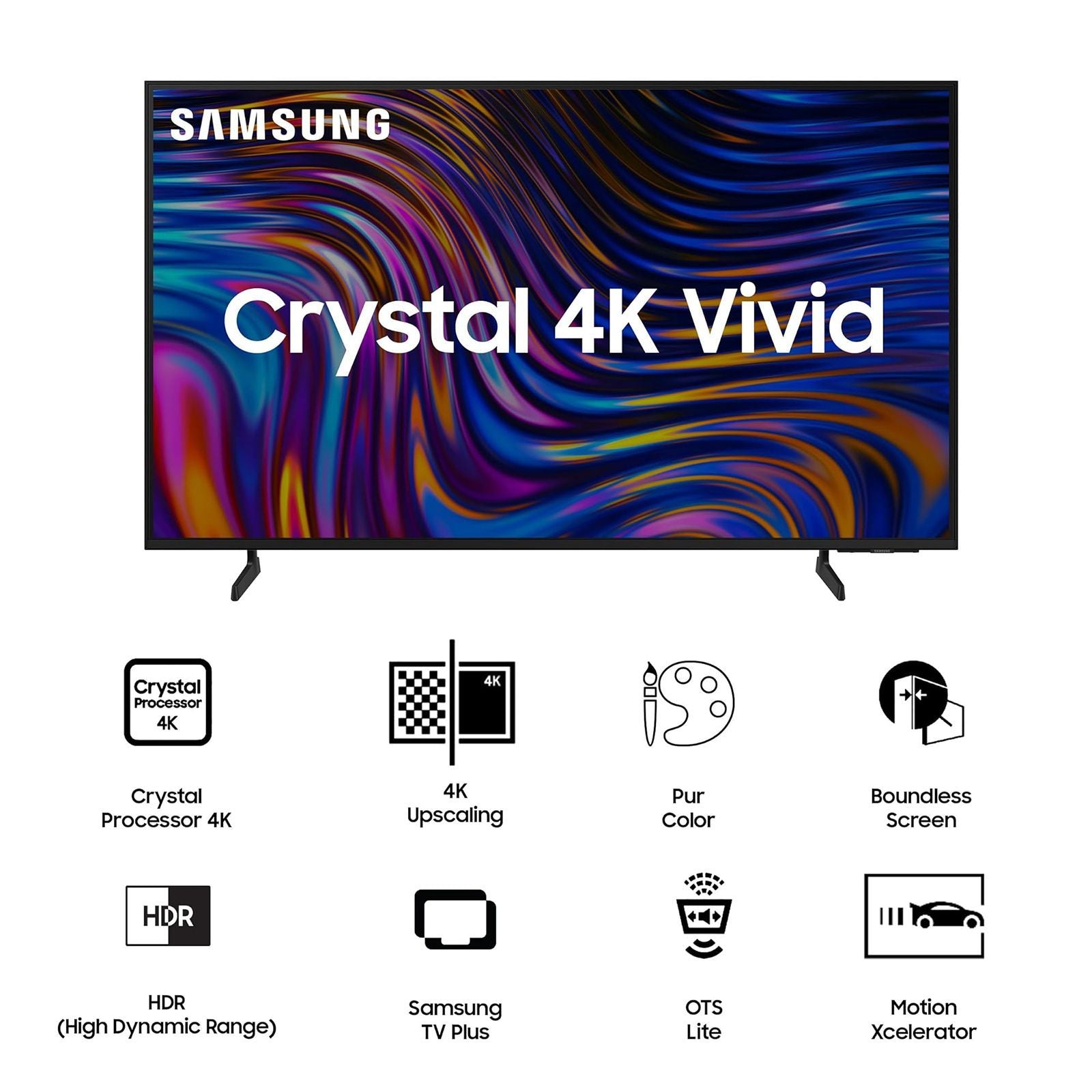 SAMSUNG DUE70 165.1 cm (65 inch) 4K Ultra HD LED Tizen OS TV with Crystal Processor 4K