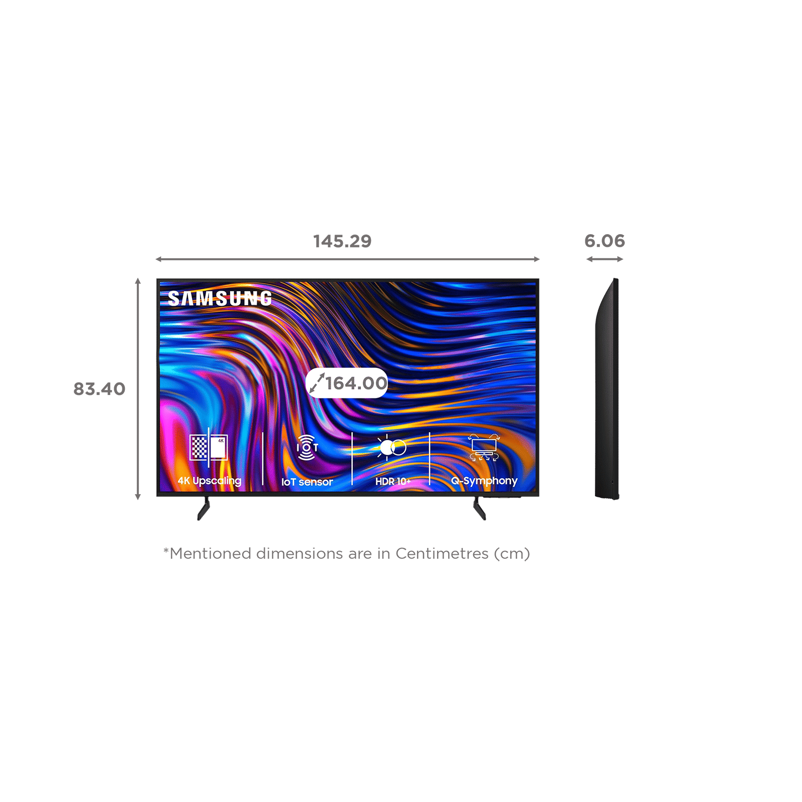 SAMSUNG DUE70 165.1 cm (65 inch) 4K Ultra HD LED Tizen OS TV with Crystal Processor 4K